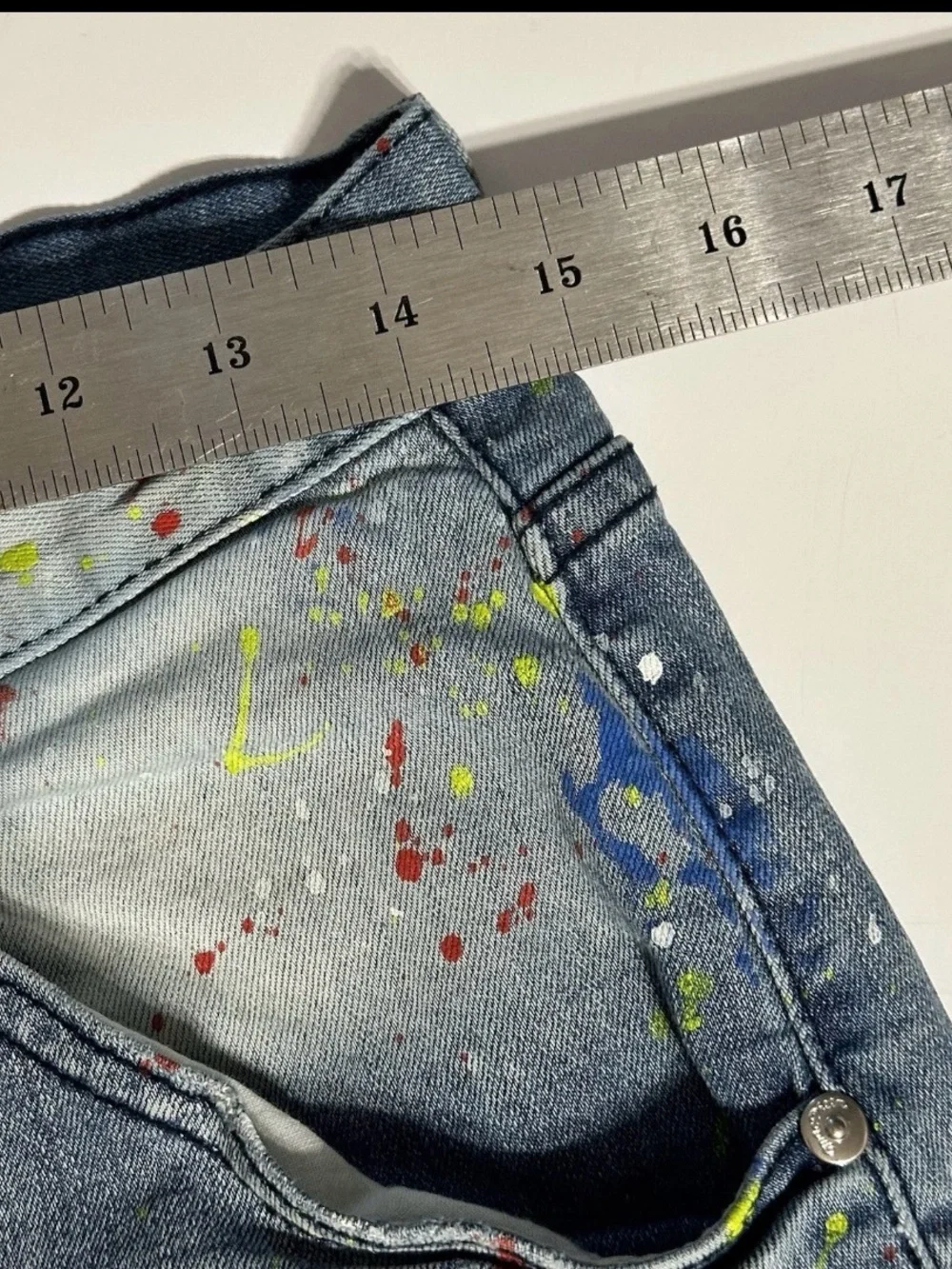 MacKeen Market Hale Jeans Mens 30 Paint Splatter Distressed Skinny Moto Zippers